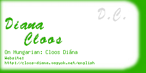diana cloos business card